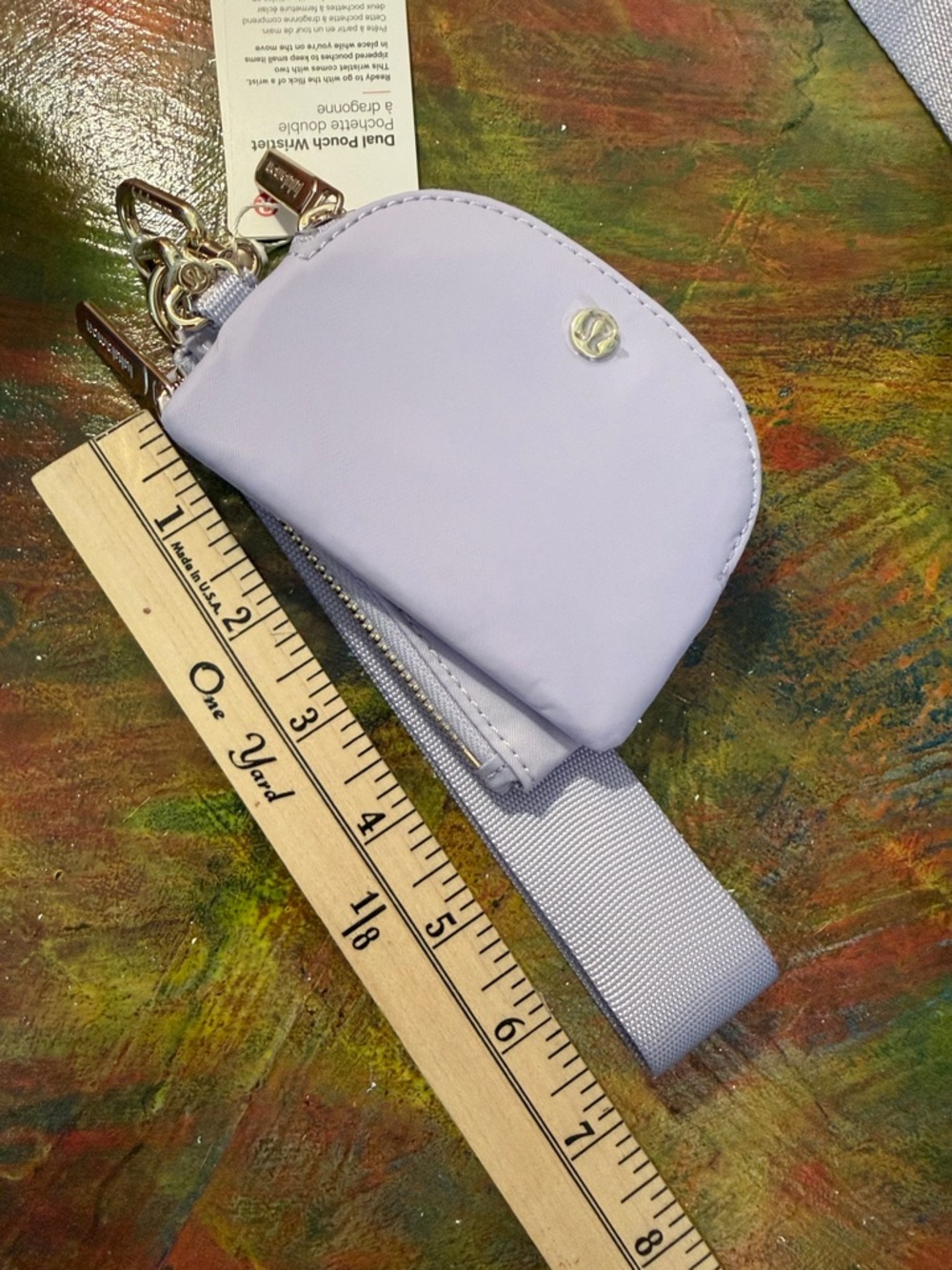lululemon athletica Lavender Dual Pouch Wristlet Key Card Pouch Set w.Strap NWT - Picture 8 of 10